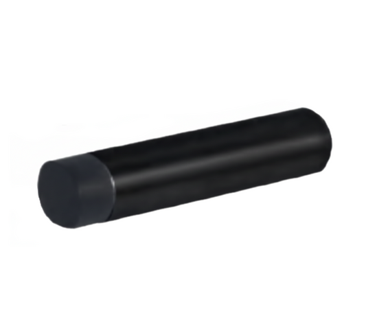 Wall Mount Tubular Door Stop - Matt Black - 75mm