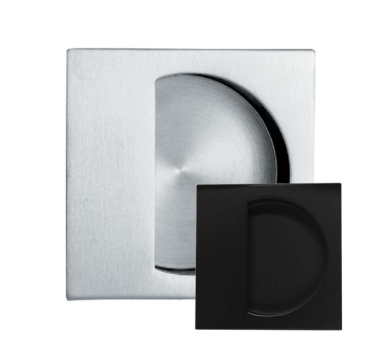 Flush Pull Square - Matt Black - 70mm x 70mm