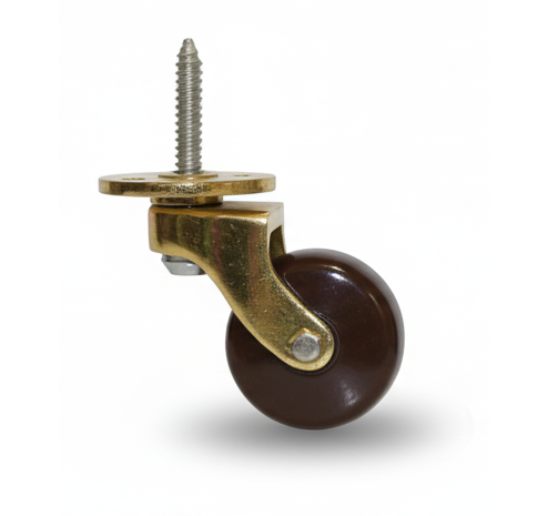 Screw Castor Brown Wheel - 32mm