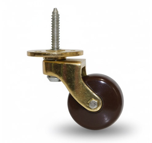 Screw Castor Brown Wheel - 38mm