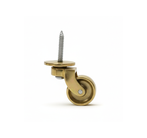 Screw Castor Brass Wheel - 29mm
