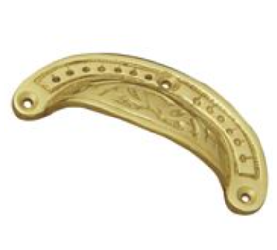 Drawer Pull - Polished Brass - 100mm