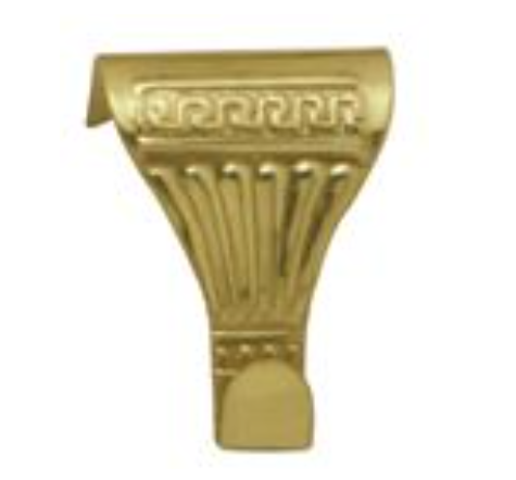 Picture Hook Decorative - Polished Brass - 35mm x 50mm