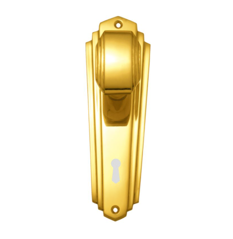 Art Deco Knob Latch Passage Set