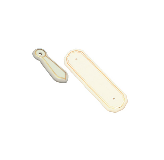 Porcelain Push Plate White