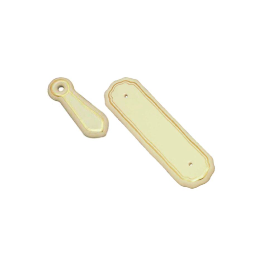 Porcelain Push Plate White