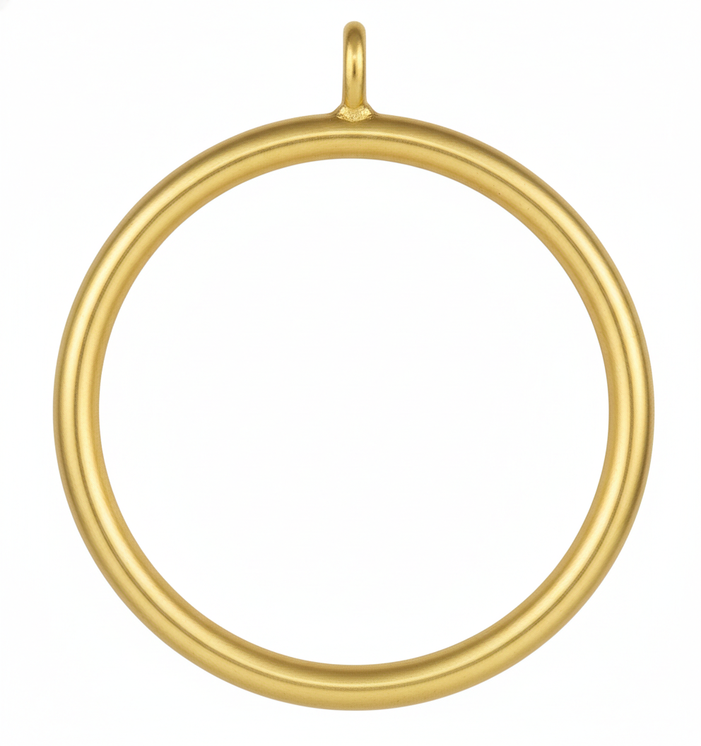 Curtain Ring, Solid Brass 19mm