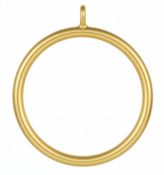 Curtain Ring, Solid Brass 19mm