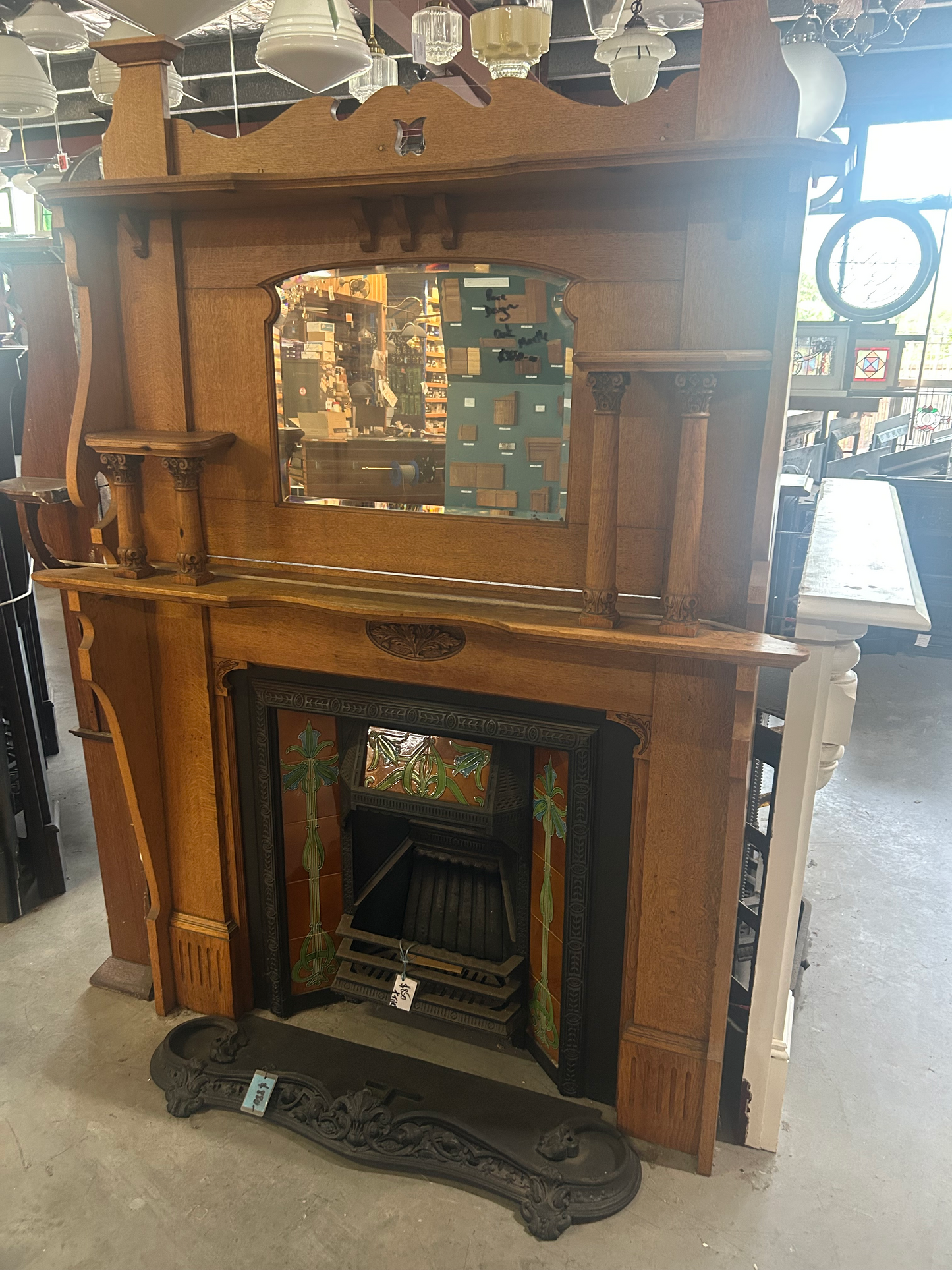 Timber Fireplace Oak Mantel