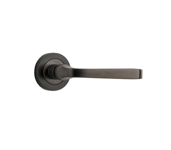 Annecy Lever - Round Rose - Signature Brass