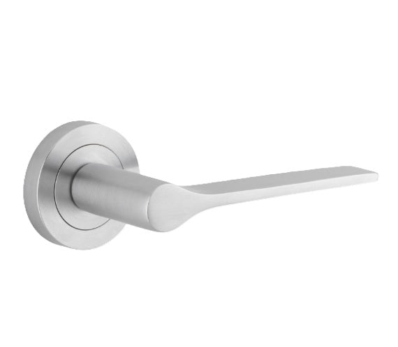Como Lever - Round Rose - Brushed Chrome