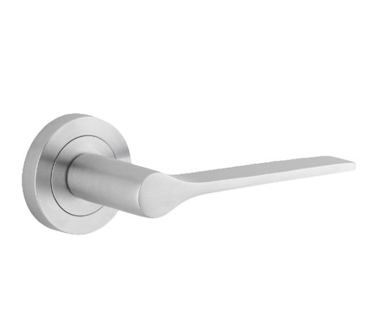 Como Lever - Round Rose - Brushed Chrome