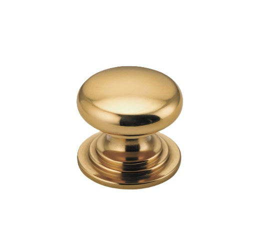Sarlat Cupboard Knob - P27xD32mm - Polished Brass