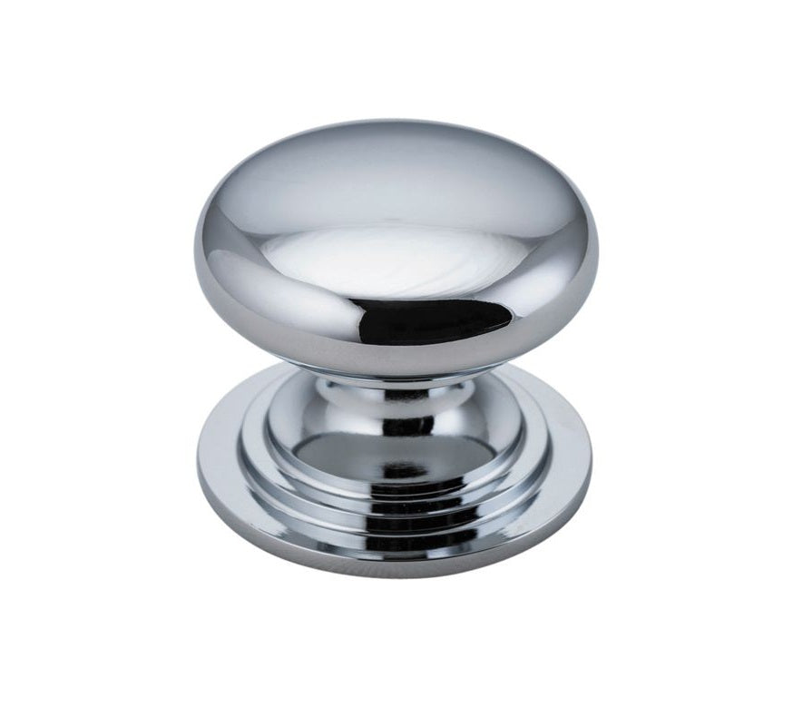 Sarlat Cupboard Knob - P32xD38mm - Polished Chrome