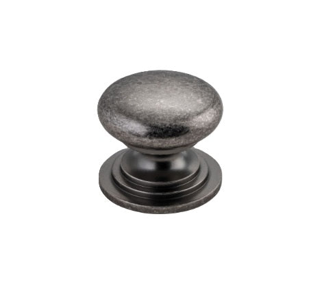 Sarlat Cupboard Knob - P27xD32mm - Distressed Nickel