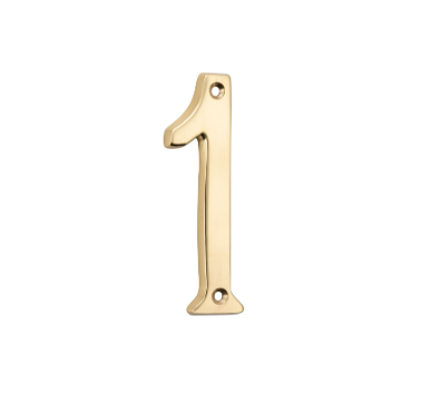 Numerals - Polished Brass
