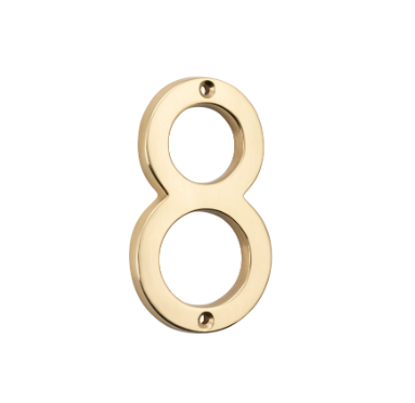 Numerals – 8 - Polished Brass
