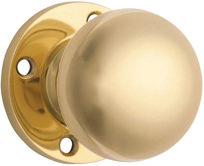 Retro Fit Mortice Knob - Rose Round Backplate