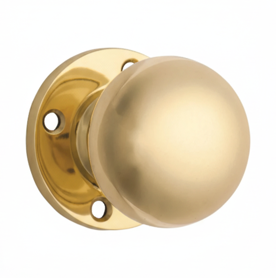 Retro Fit Mortice Knob - Rose Round Backplate