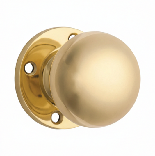 Retro Fit Mortice Knob - Rose Round Backplate