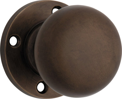 Retro Fit Mortice Knob - Rose Round Backplate