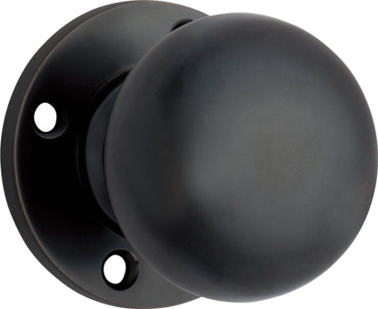 Retro Fit Mortice Knob - Rose Round Backplate