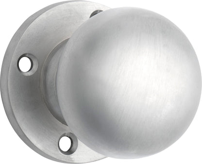 Retro Fit Mortice Knob - Rose Round Backplate