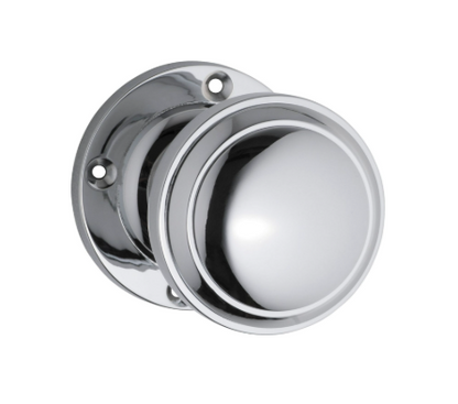 Tradco Milton 0735 Milton Knob – Round Rose in a sleek Chrome Plated finish, Rose Round Backplate.