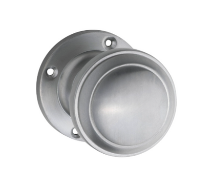 Tradco Milton 0739 Milton Knob – Round Rose in a sleek Satin Chrome finish, Rose Round Backplate.