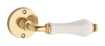 Exeter Lever - Round Rose Backplate