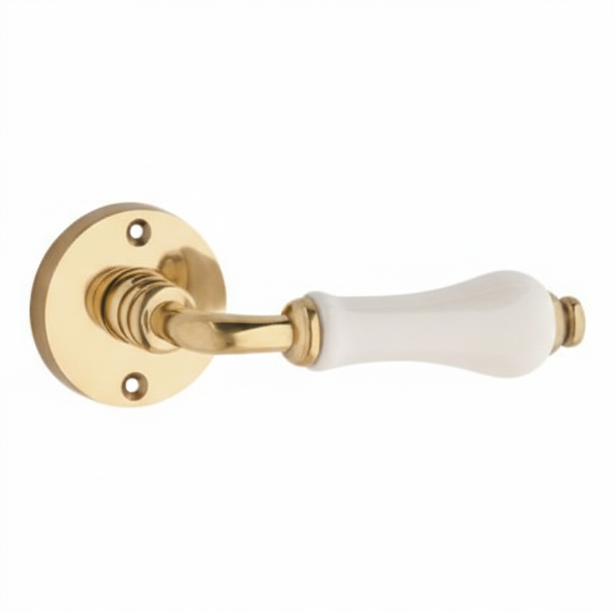 Exeter Door Lever – Round Rose