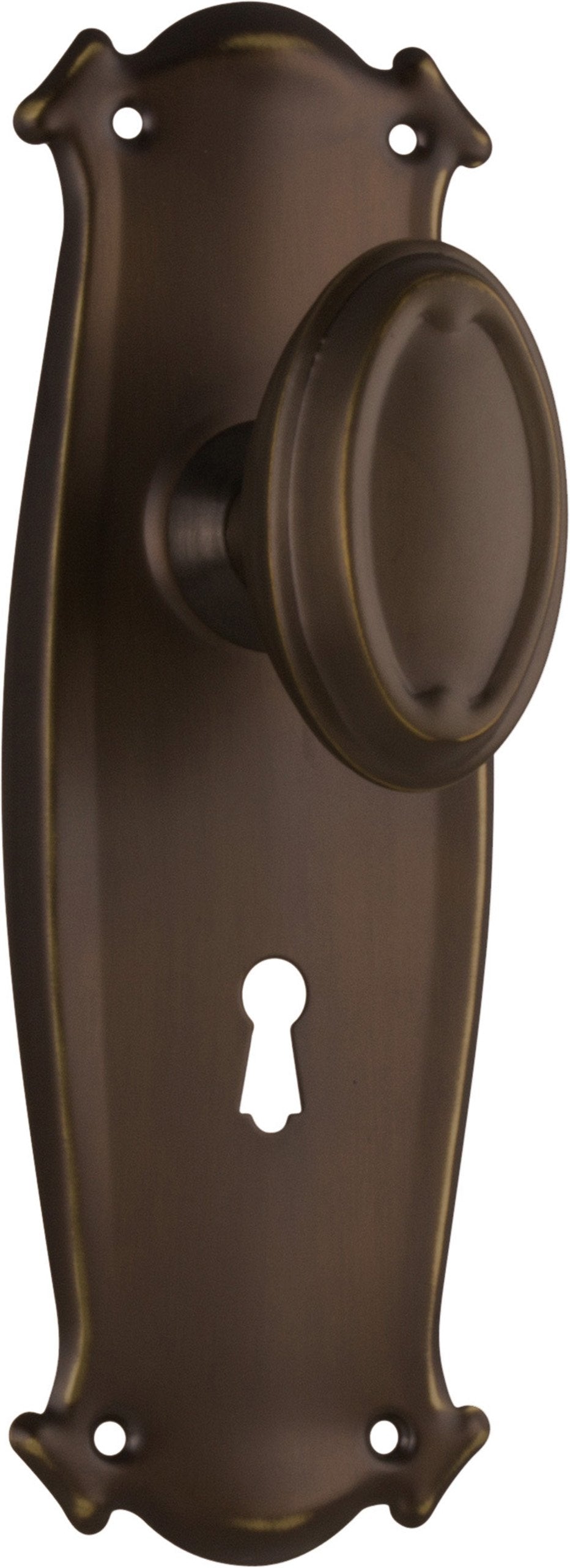 Bungalow Door Knob - Long Backplate