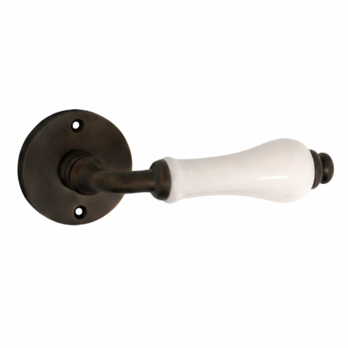 Exeter Door Lever – Round Rose