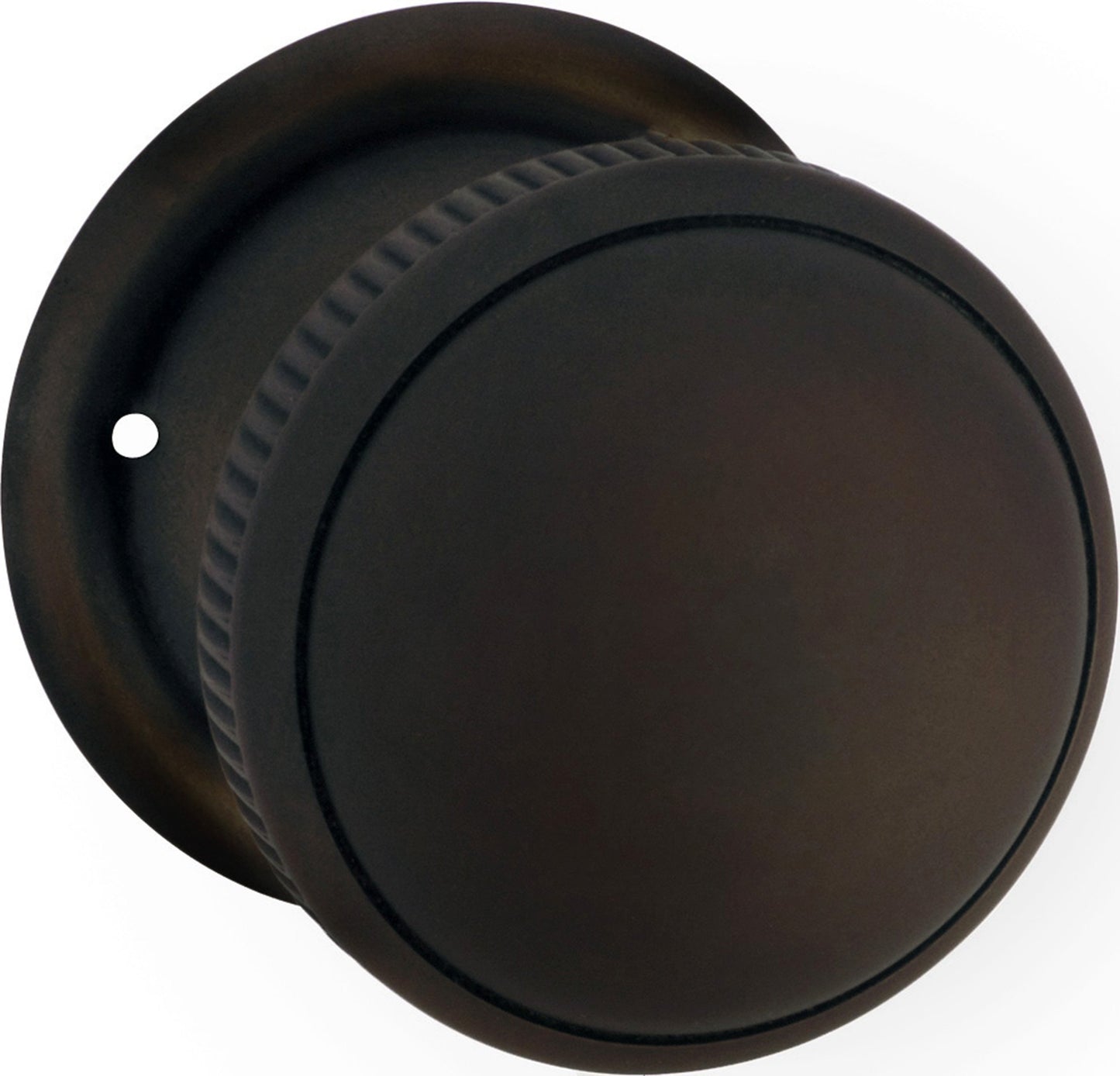 Milled Edge Mortice Knobs - Round Rose Backplate