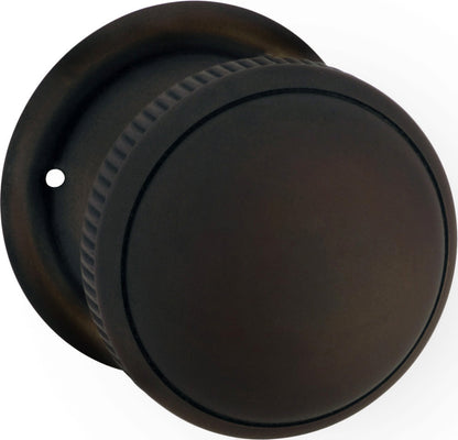 Milled Edge Mortice Knobs - Round Rose Backplate