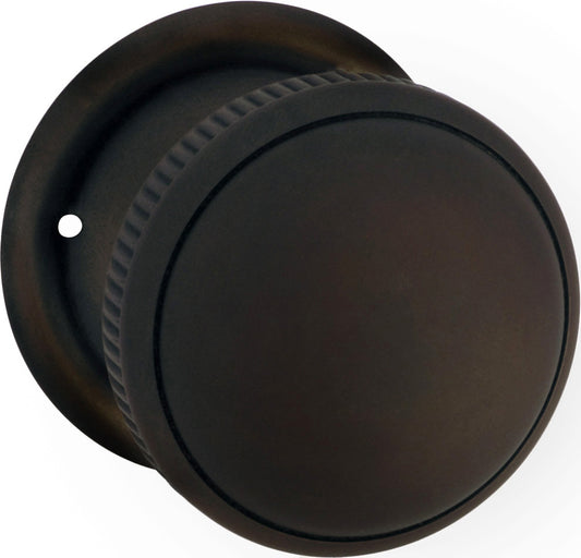 Milled Edge Mortice Knobs - Round Rose Backplate