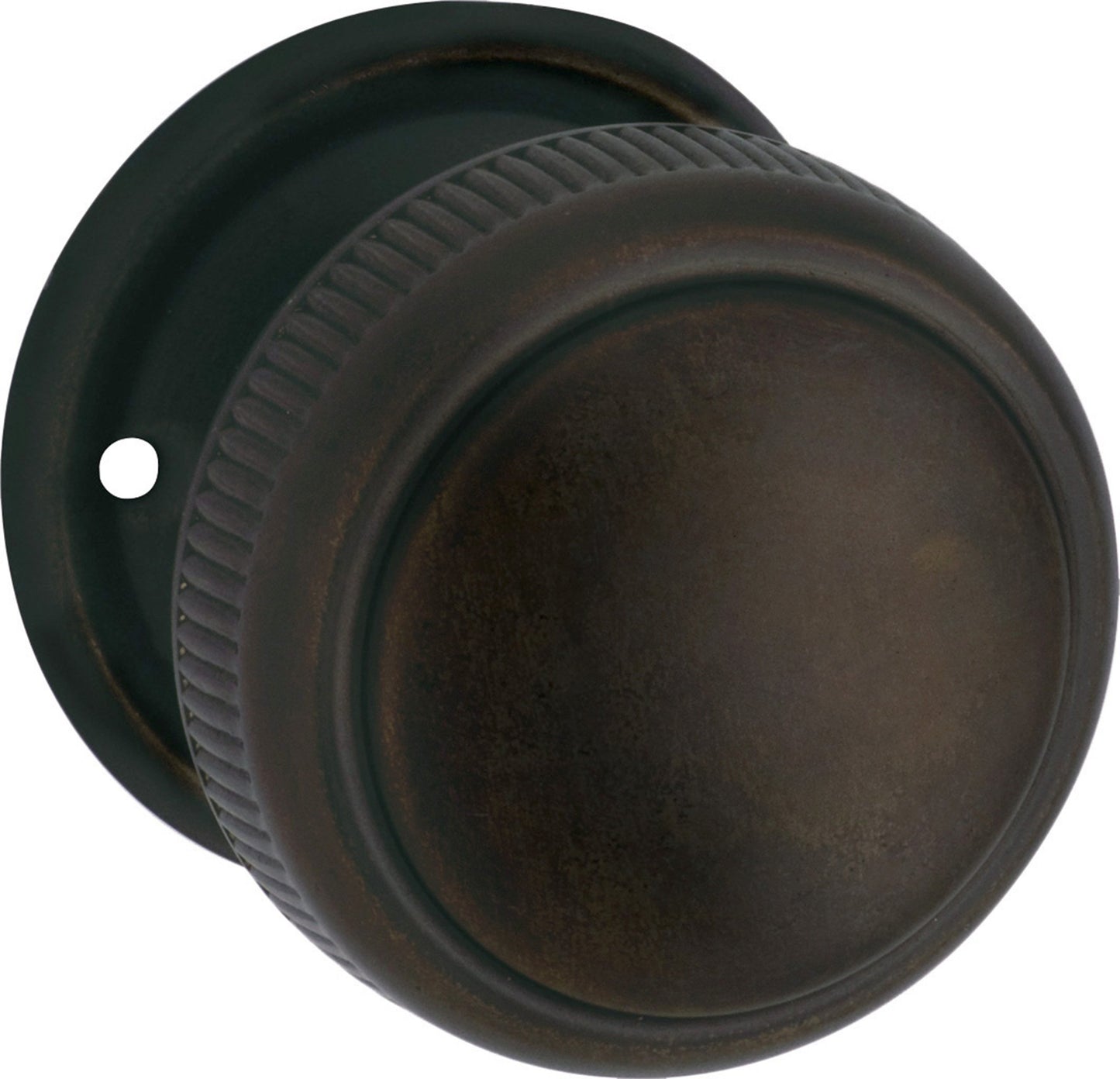 Milled Edge Mortice Knobs - Round Rose Backplate