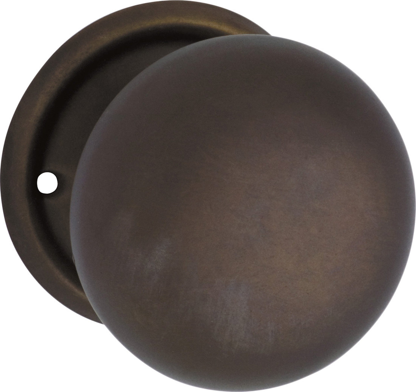 Plain Mortice Knob - Rose Round Backplate