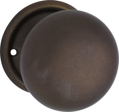Plain Mortice Knob - Rose Round Backplate