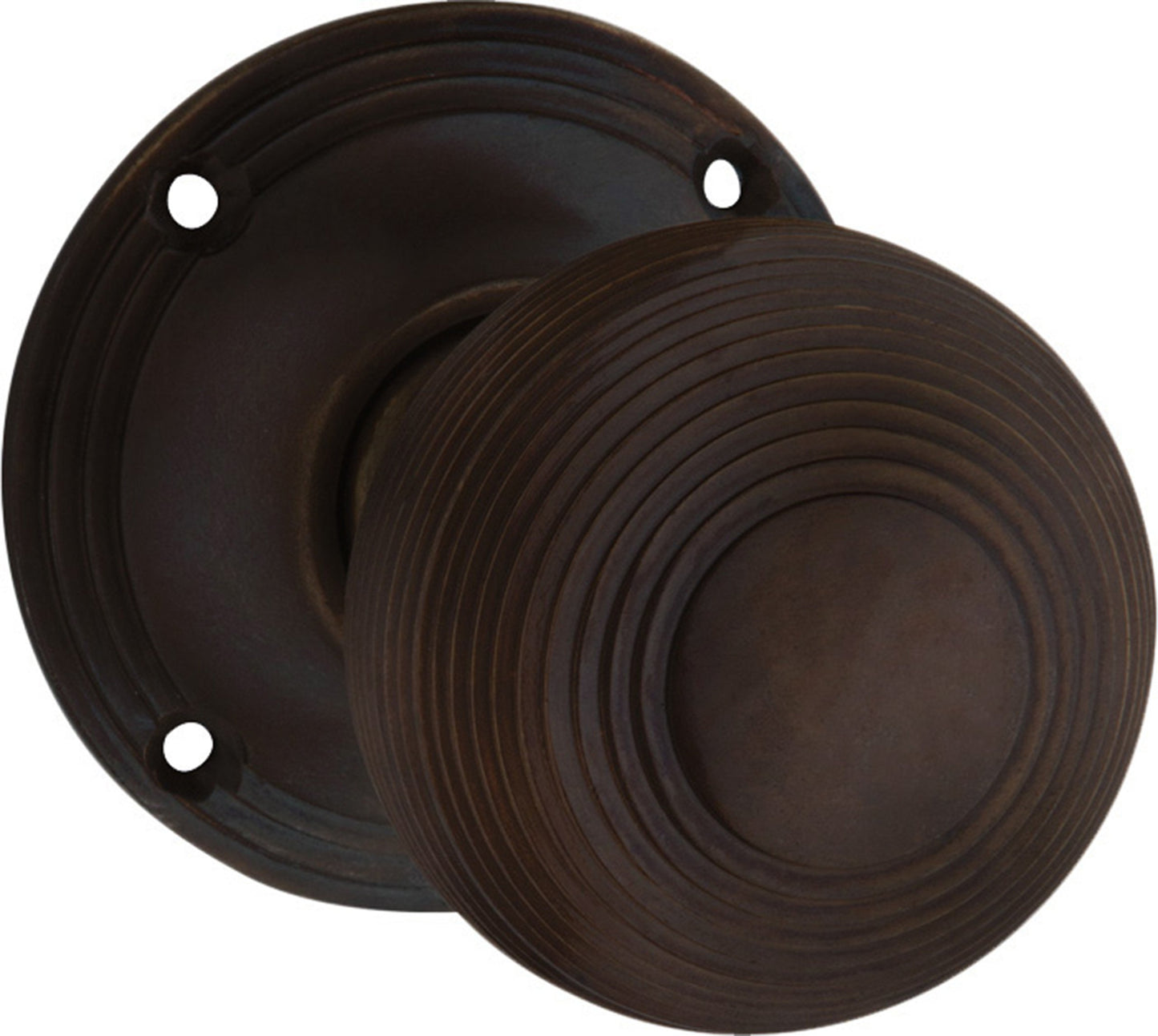 Reed Mortice Knob - Rose Round Backplate