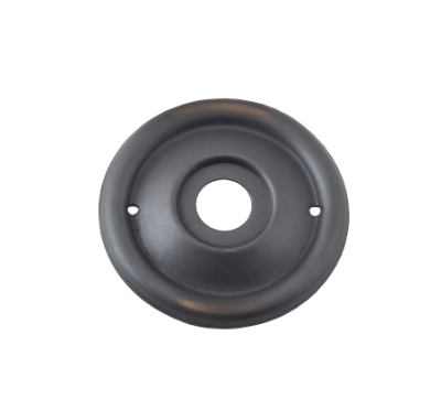 Milled Edge Mortice Knob Backplates – 52mm - Antique Copper