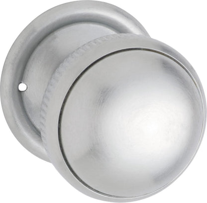 Milled Edge Mortice Knobs - Round Rose Backplate
