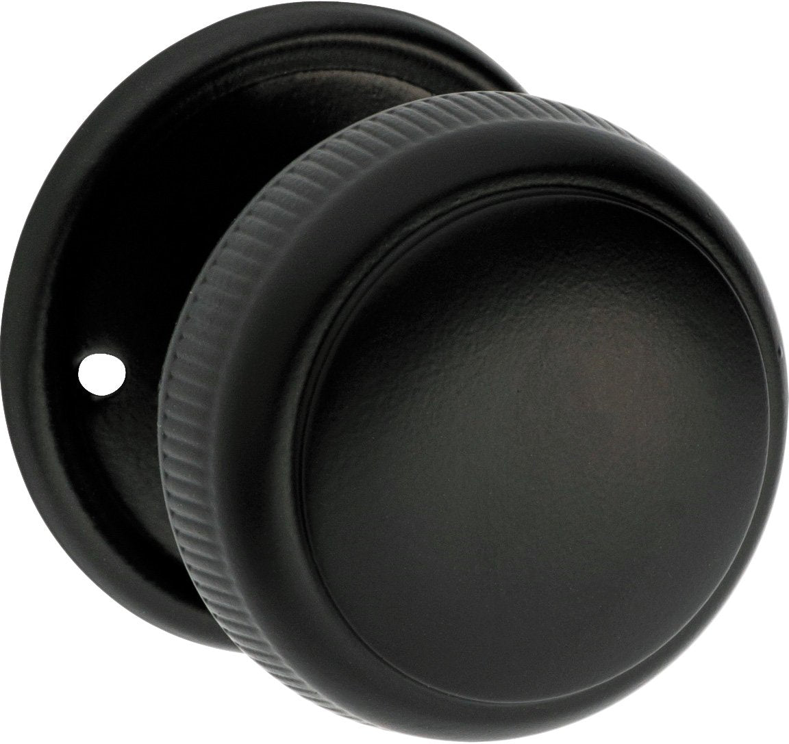 Milled Edge Mortice Knobs - Round Rose Backplate