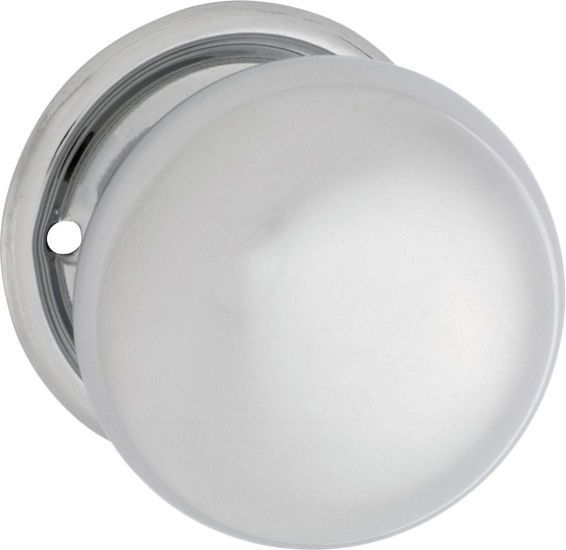 Plain Mortice Knob - Rose Round Backplate