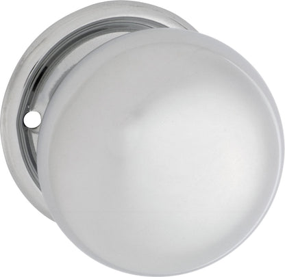 Plain Mortice Knob - Rose Round Backplate