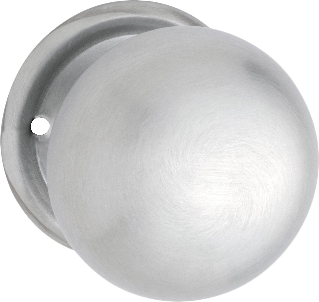 Plain Mortice Knob - Rose Round Backplate