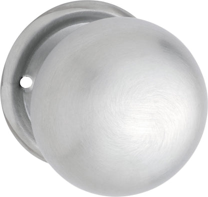 Plain Mortice Knob - Rose Round Backplate