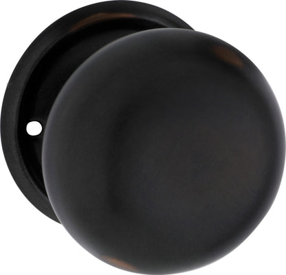 Plain Mortice Knob - Rose Round Backplate