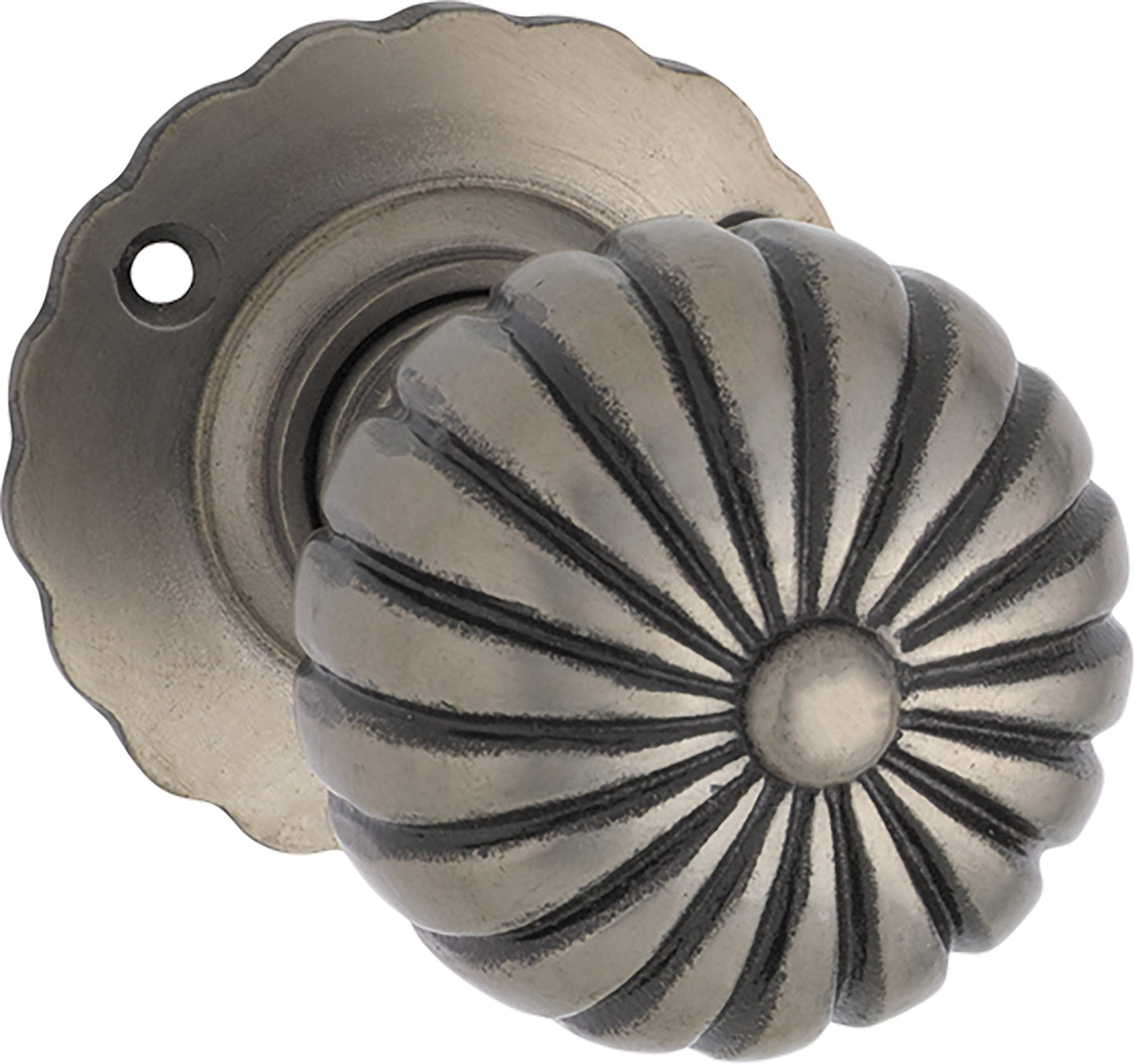 Fluted Mortice Knob - Polished Metal