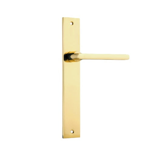 Baltimore Lever - Rectangular Backplate - 38mm x 240mm - Polished Brass